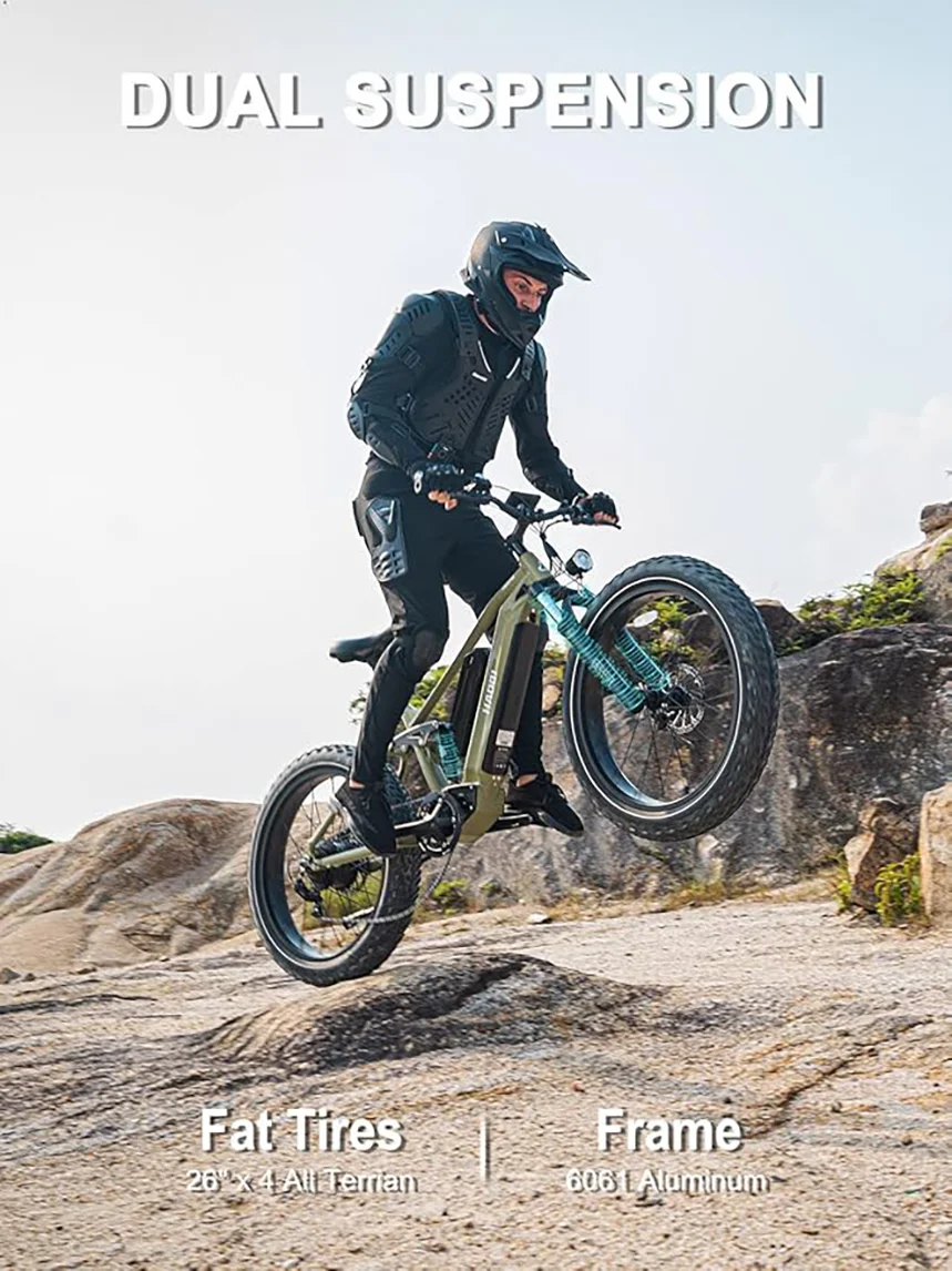 HAOQI الفهد الكبار E-الدراجة 750 واط 48V25Ah بطارية التنقل دراجة كهربائية ، 26 بوصة الدهون الإطارات E-الدراجة الجبلية