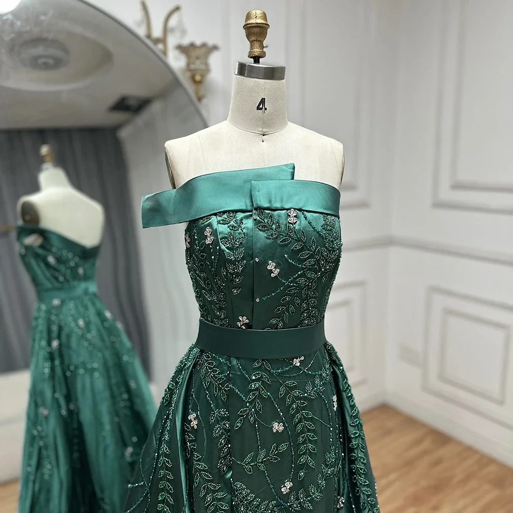 Luxury Green Beaded Satin Mermaid Evening Dress 2026 Arabic Formal Gown for  Women Wedding Party Serene Hill CLA72178 Customized - AliExpress