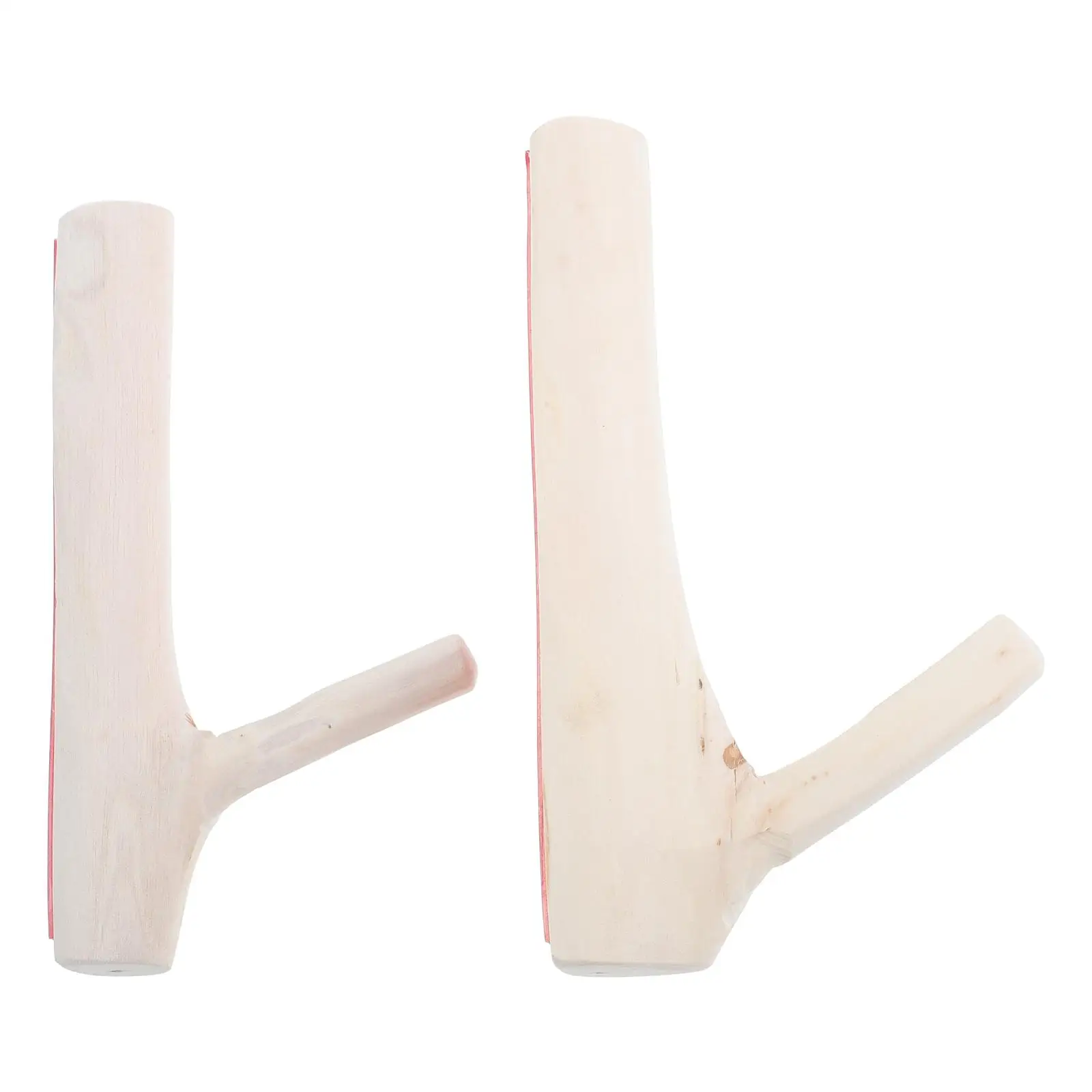 2 Pcs Key Solid Wood Sticky Hook Wall Mounted Clothes Rack Wooden Hooks Hanger Racks Natural Tree Branch Style Adhesive