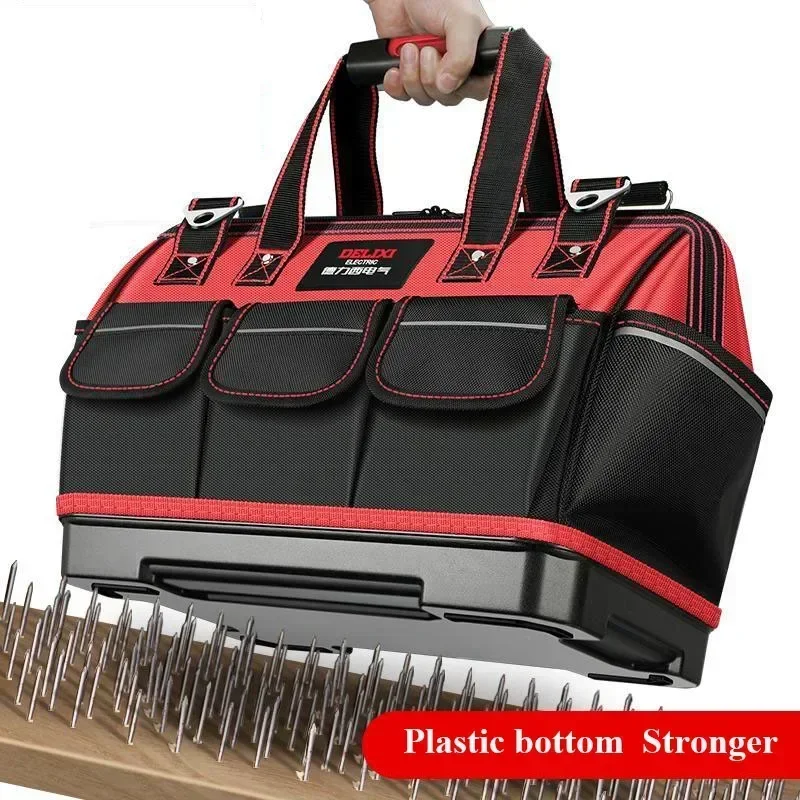 

DELIXI Sturdy Durable Tool Bag Multifunction 1680D Oxford Cloth Pouch Wrench Case Large Capacity Tool Organizer for Electrician