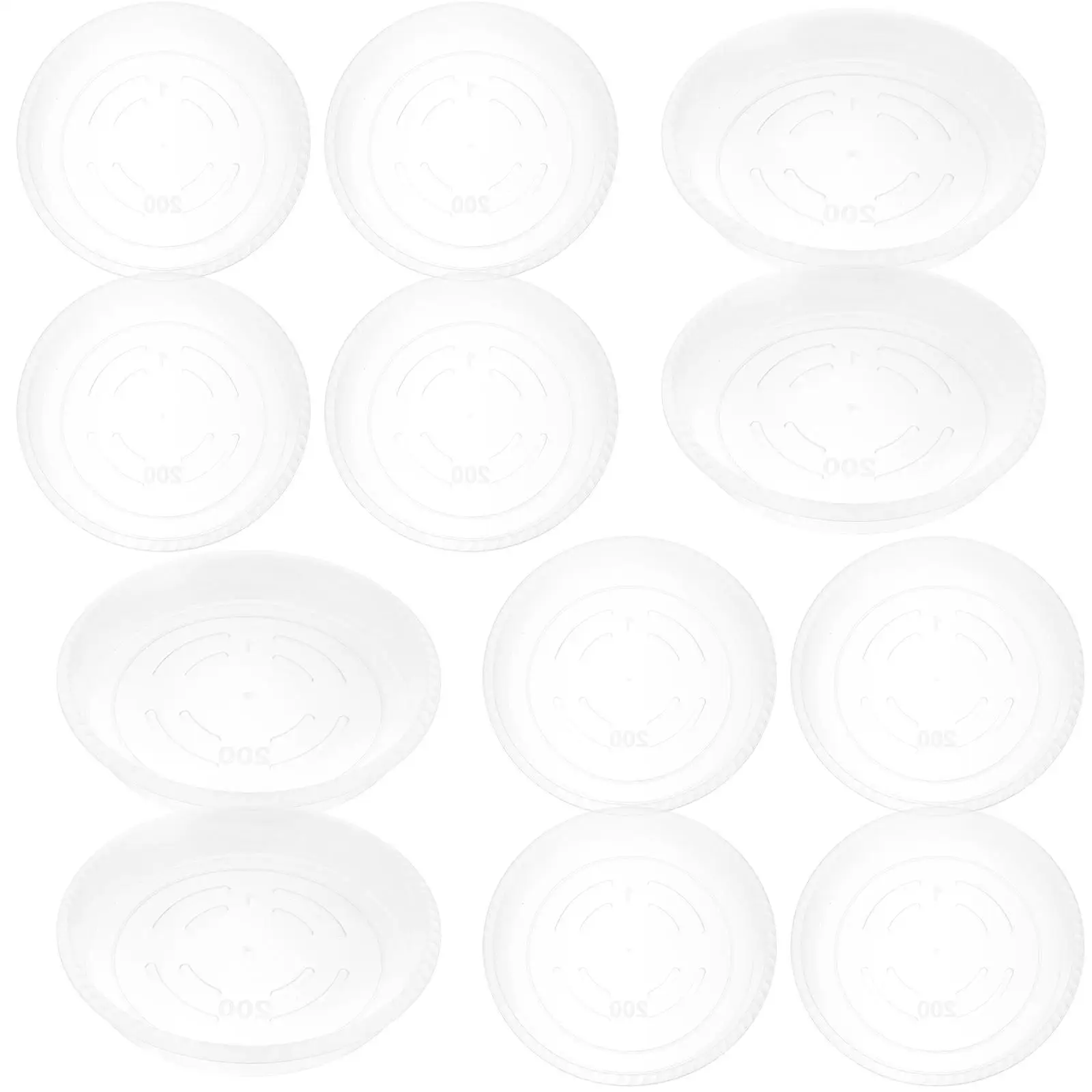 

20 Pcs Transparent Flowerpot Saucers 160 Model PP Plant Water Trays Durable Round Shaped Pot St