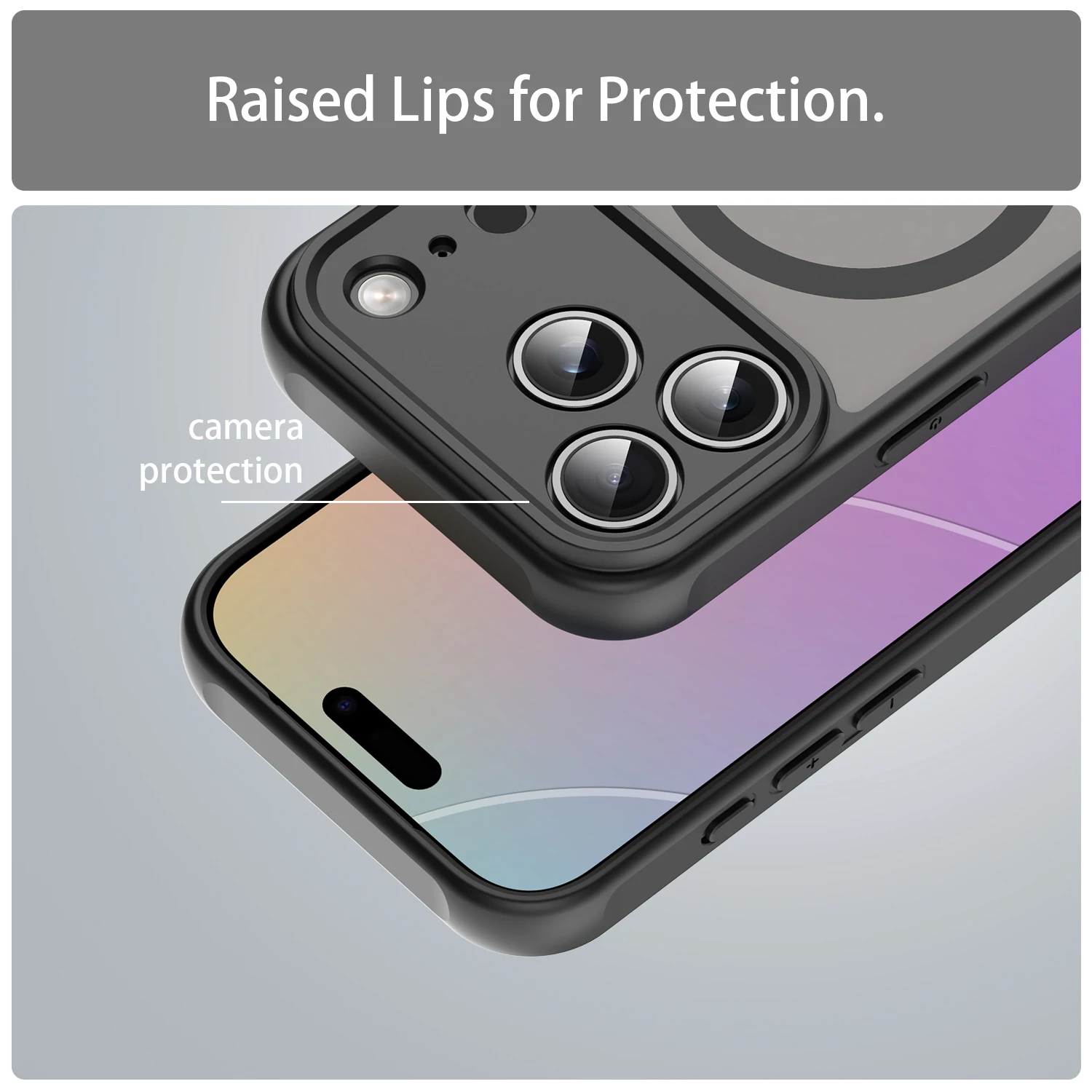 Luxuriöse matte, stoßfeste Magsafe-Magnethülle für iPhone 17 Air 17 Pro 17 Pro Max, kabelloses Laden, stoßfeste harte Rückseite – Detail 2