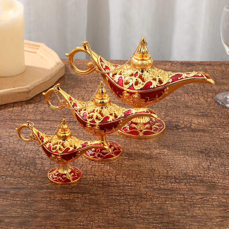 

3PCS set Light Luxury Gold Pattern Aladdin Divine Lantern Palace Dinner Decoration of Divine Lantern Crafts Aesthetic Room Decor