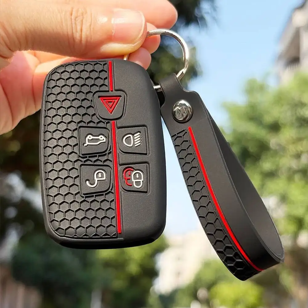 

Keychain Full Protect For Land Rover Discovery Freelander Range Rover 45 Velar Defender Range R Evoque Silicone Key Case