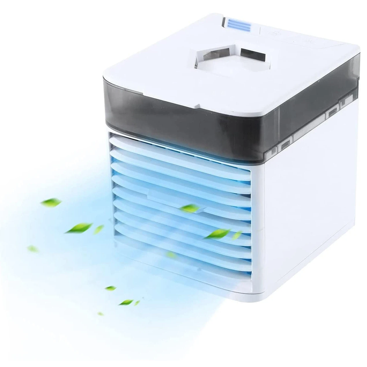 

Portable Air Conditioner Quiet USB Air Cooler Fan with 3 Speeds 7 Colors Personal Air Conditioner with LED Light