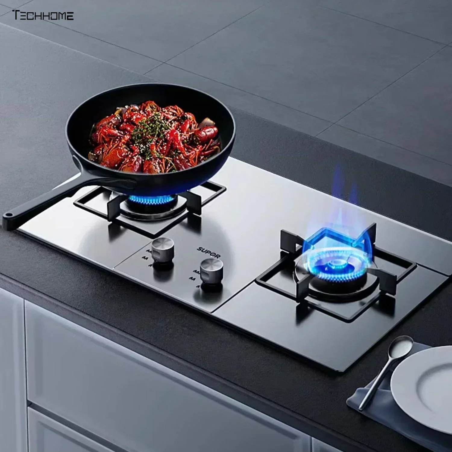 Gas cookerNew desktop home kitchen gas cooker embedded in the rental house natural liquefied gas cooker flame failure protection