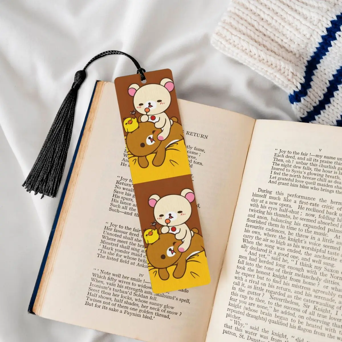 Cute R-Rilakkumas Book Clip Pagination Mark Cartoon Anime Cosmetic Kawaii Graphic Bookmark Page Holder Book Accessory