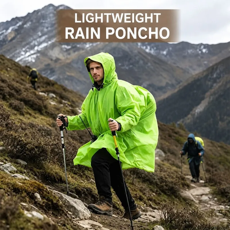 Electric‑scooter Usable Rain‑coat, Multi‑purpose Portable Taffeta Outerwear, Ultra‑light Unisex Protective Garment for Mountain