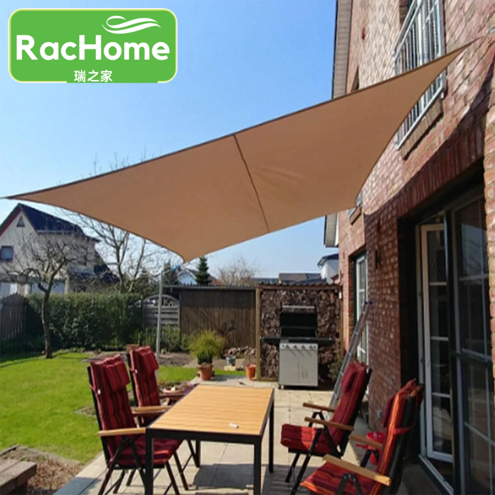 

6.5x6.5ft Outdoor Awning Waterproof Sun Shade Sail Canopy Garden Patio Car Awnings Rectangle Pool Sun-shelter Sunshade