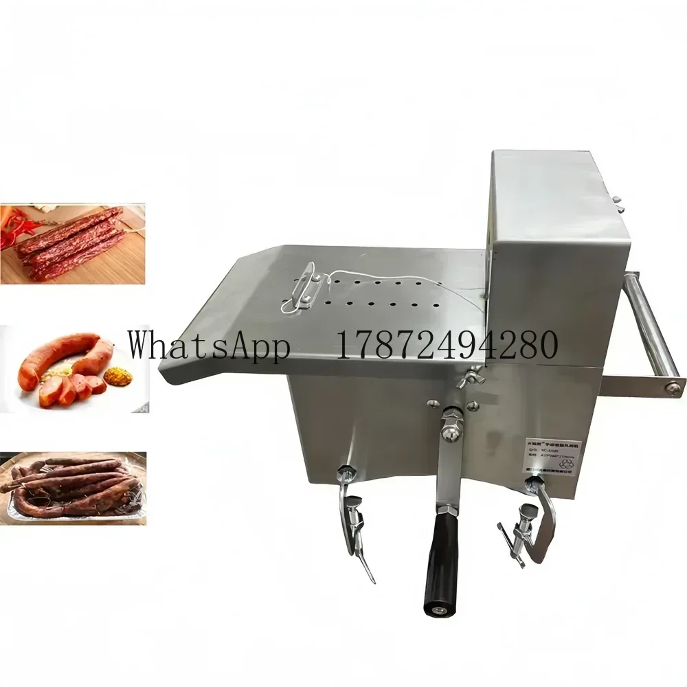 Manual Sausage Binding Machine 304 Stainless Steel Sausage Knotter with 2 Knotting Thread Te Top Sausage Processing