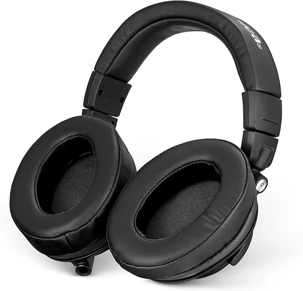 Амбушюры для наушников ATH M50X, M50XBT, M40X, M30X, пенопластовая подушка, губка, кожаная подушечка