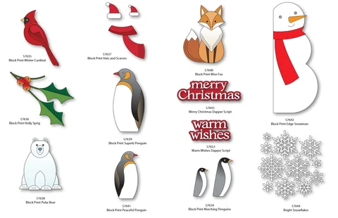 Snowflakes Snowman Fox Penguins Polar Bear Deer Metal Cutting Dies For DIY Decorating Scrapbook Paper Card Album Embossing