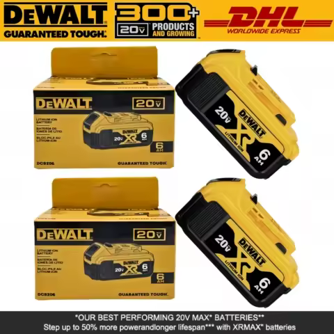 Original DEWALT battery, 20V,30 6AH, rechargeable lithium ion battery, DEWALT, DCB115, DCB118, fast charging, DEWALT battery