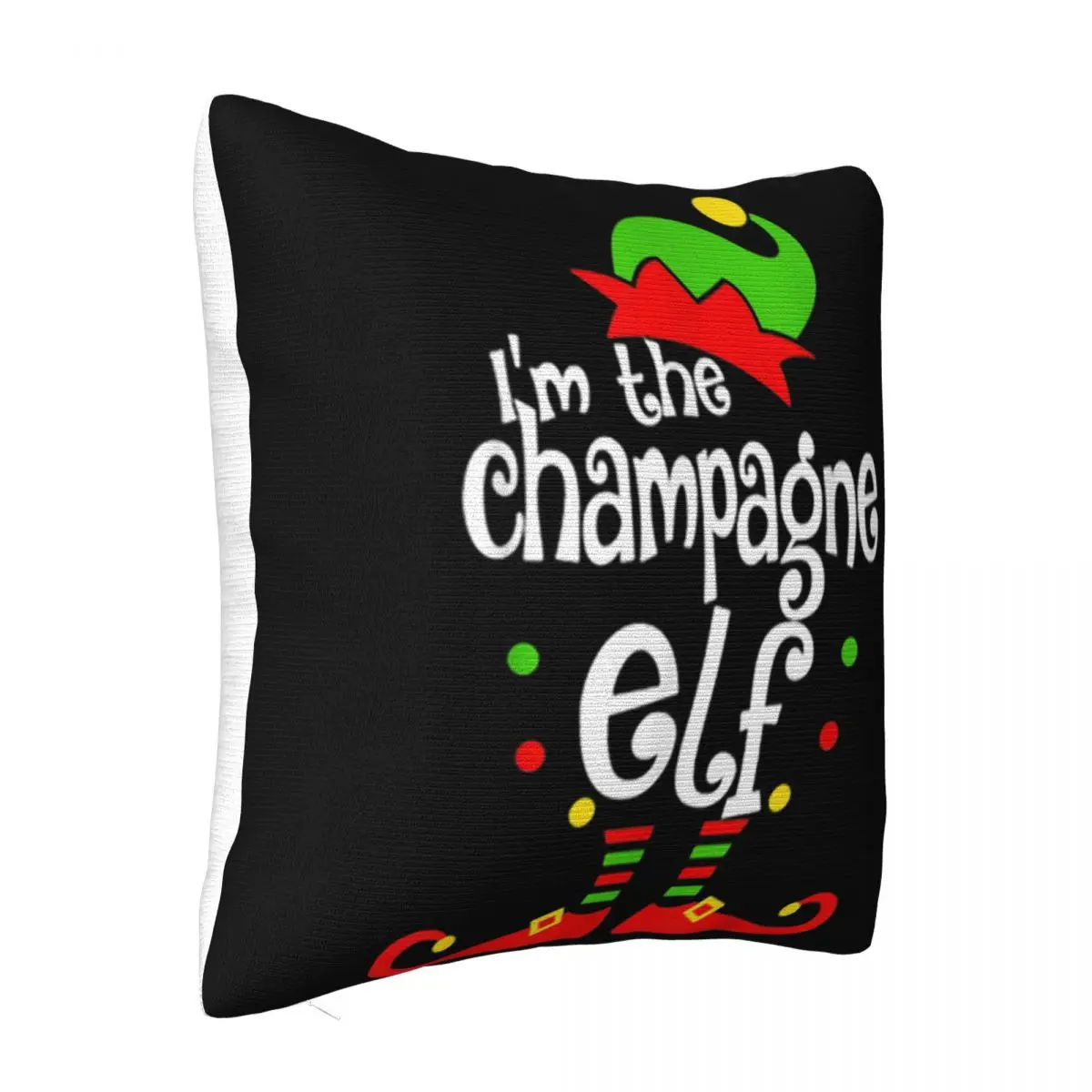 Awesome I'M The Champagne Elf Christmas Xmas Funny Matching Squad Slim Fit Women Pillow Case