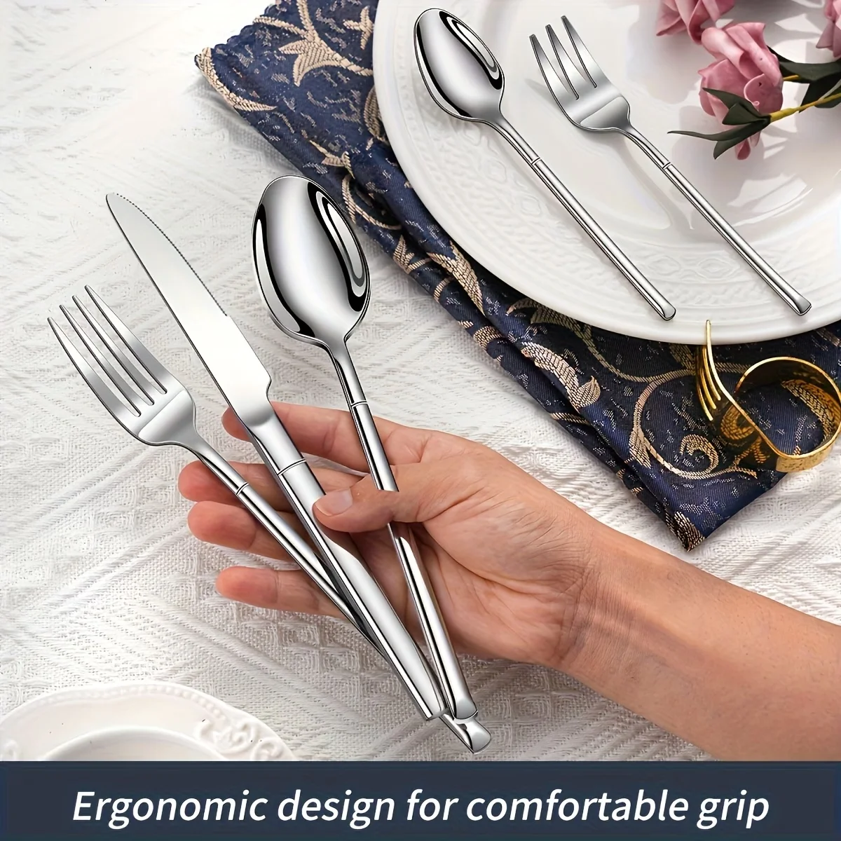 40-Piece Stainless Steel Cutlery Set 2
