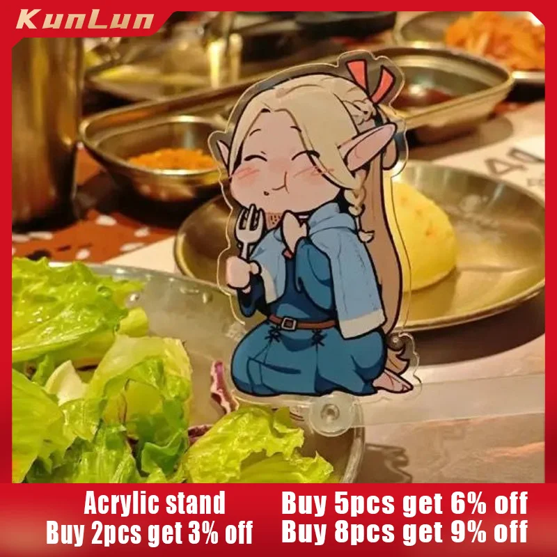 

Anime Delicious in Dungeon Punch The Clock Transparent Acrylic Card Marcille Figure Laios Statue Dining Photography Props Toys