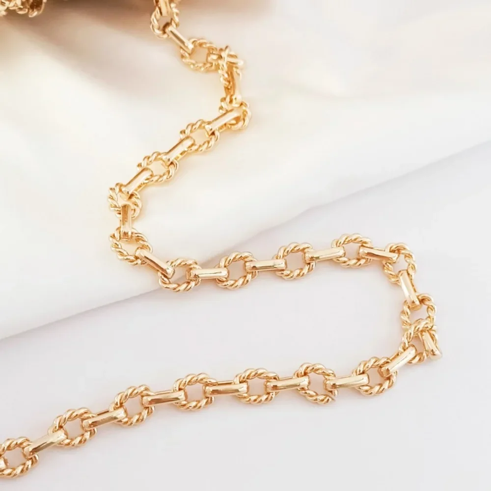 

14K Gold-plated Twisted Chain Detachable Semi-finished Product Handcrafted Loose Chain DIY Bracelet Necklace Collarbone Chain