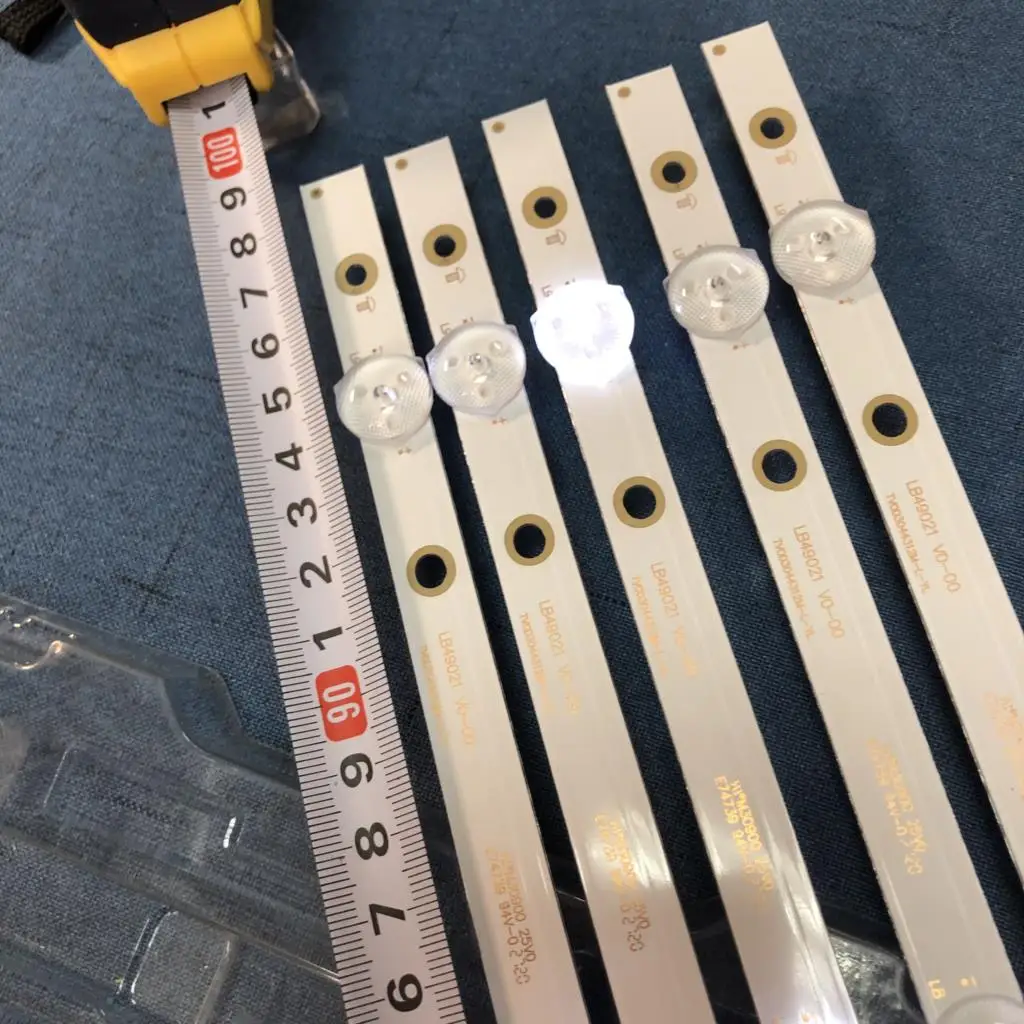 10 جزء/الوحدة LED الخلفية قطاع ل 49PUS7503 49pus616 2/12 LB49023 V1_00 V0_00 3A6560010EA0 3A6560000EA0 LB49021 100% جديد