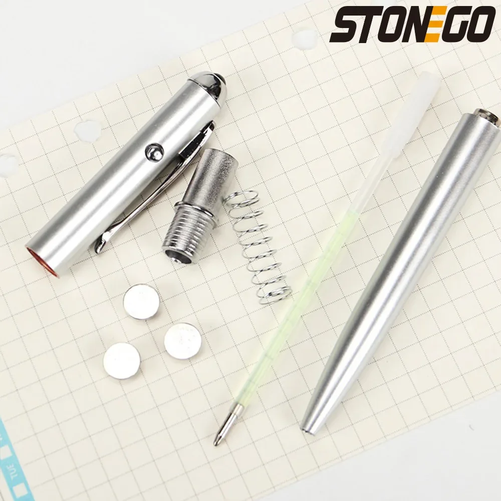 STONEGO-Caneta de tinta invisível com luz UV, material plástico inovador, esferográfica mágica secreta