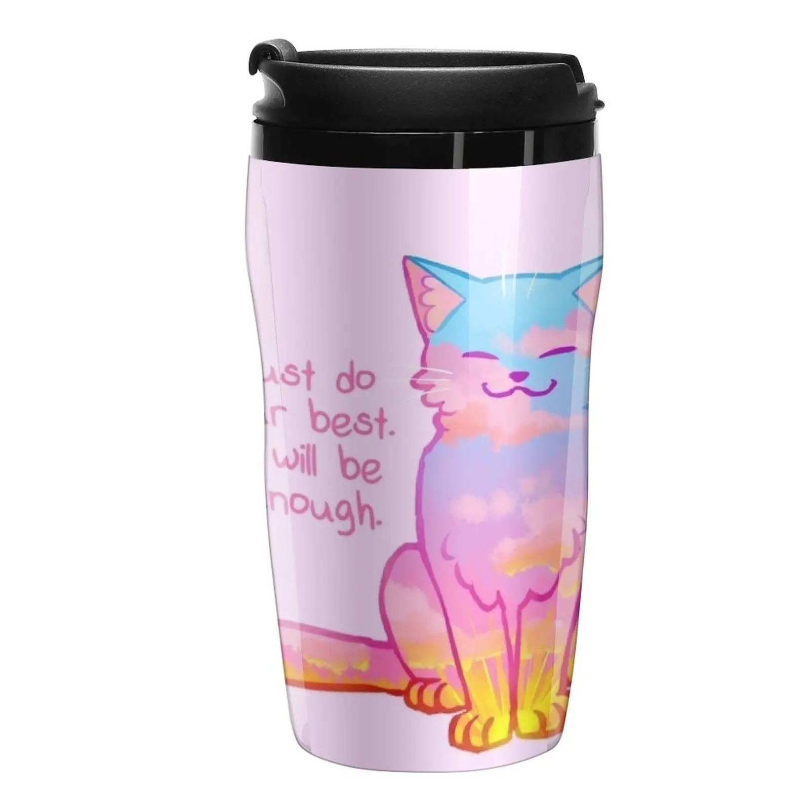 

New Your Best Is Enough Sunset Cat Travel Coffee Mug Coffee And Tea Butterfly Cup