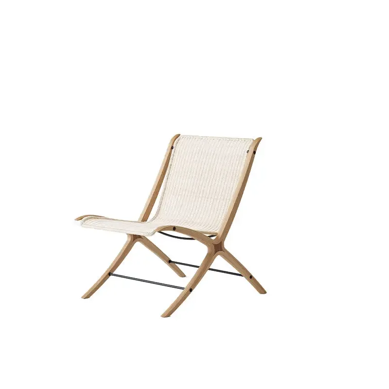 Lounge chair, woven chair, rattan seat, solid wood