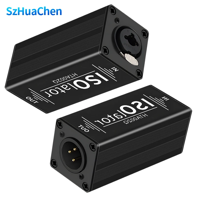 1Pcs 6.35 Audio Isolator Noise Reduction Filter Eliminates Current Noise 1-Channel 6.5 XLR Mixer Audio Isolator