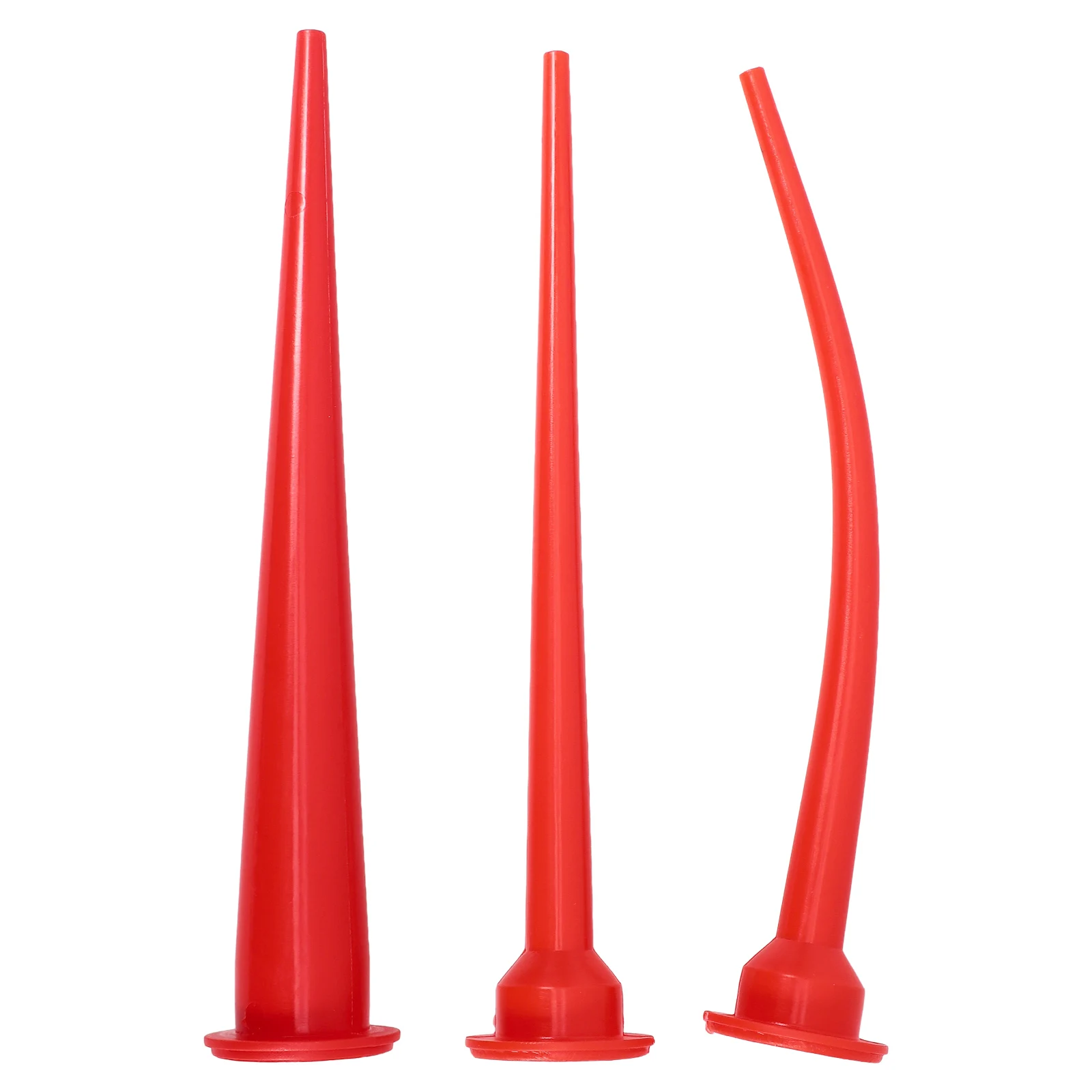 

3 Pcs Caulk Nozzle Soft Glue Gun Head Applicator Nozzles Lengthen Waterproof Plastic Dad