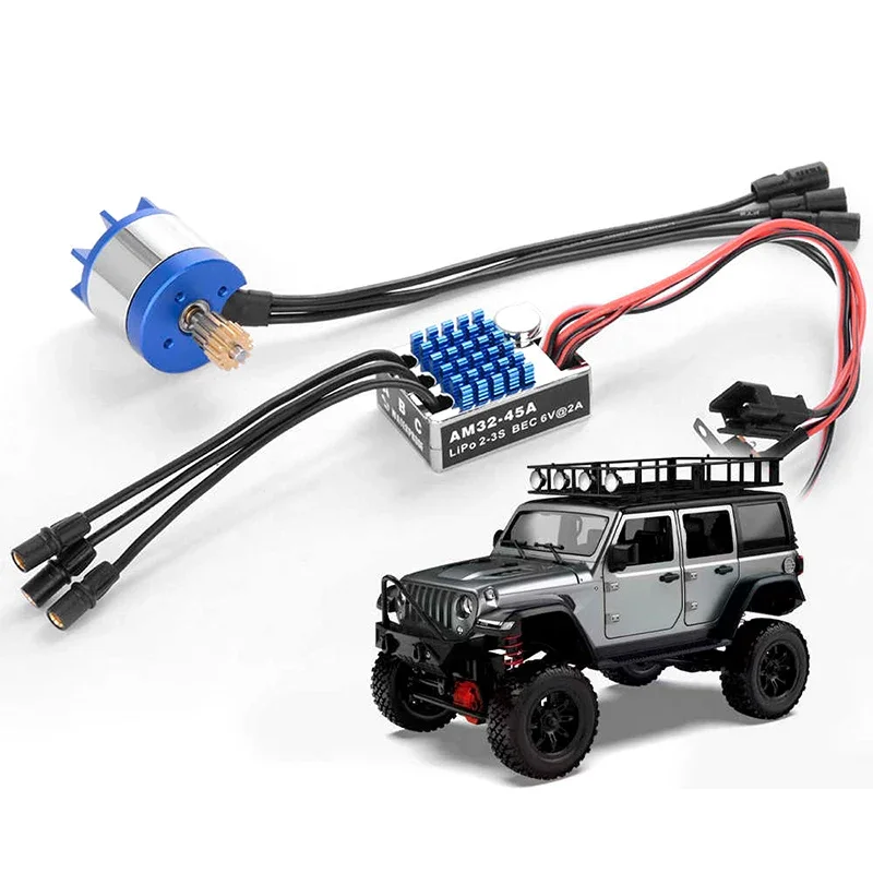 

Электрически регулируемый двигатель с внешним ротором 380 390, обновление и модификация двигателя для альпинистского автомобиля 1/12 Mangniu MN128