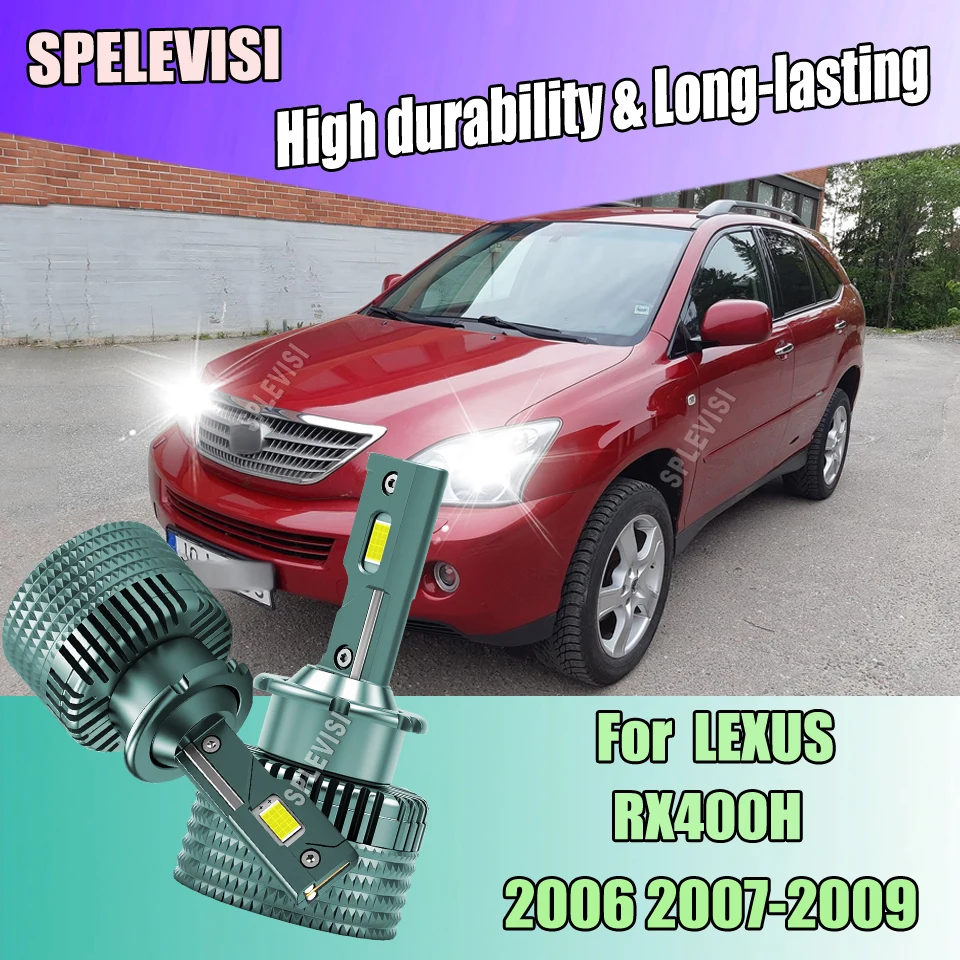 

D2S LED Headlight Efficient cooling system heat dissipation w/ powerful fan cooling design For LEXUS RX400H 2006 2007 2008 2009