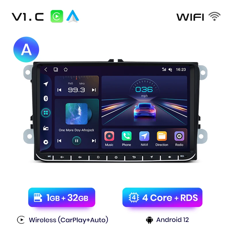 Junsun 7 ''9'' Draadloze Carplay Auto Radio Voor Vw Passat B6 B7 T5 Tiguan Touran Golf Polo Skoda Seat Android Autoradio Rds