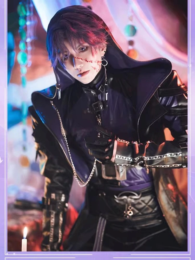 Qiyu Rafayel Anime Cosplay Traje Masculino, Uniforme Bonito, Roupas de Halloween, Interpretação de AbyssWalker, Roupas, Amor e Espaço
