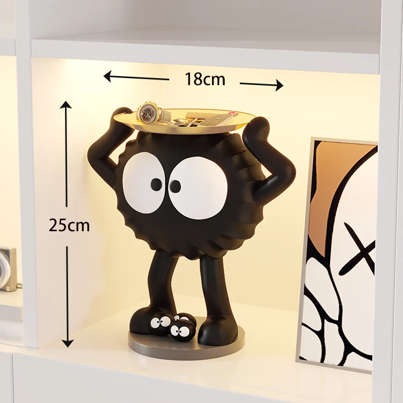 Creative Coal Ball Desktop Decoration Crafts Cute Table Tissue Box Modern Home Living Room Decor Resin Ornament Christmas Gifts