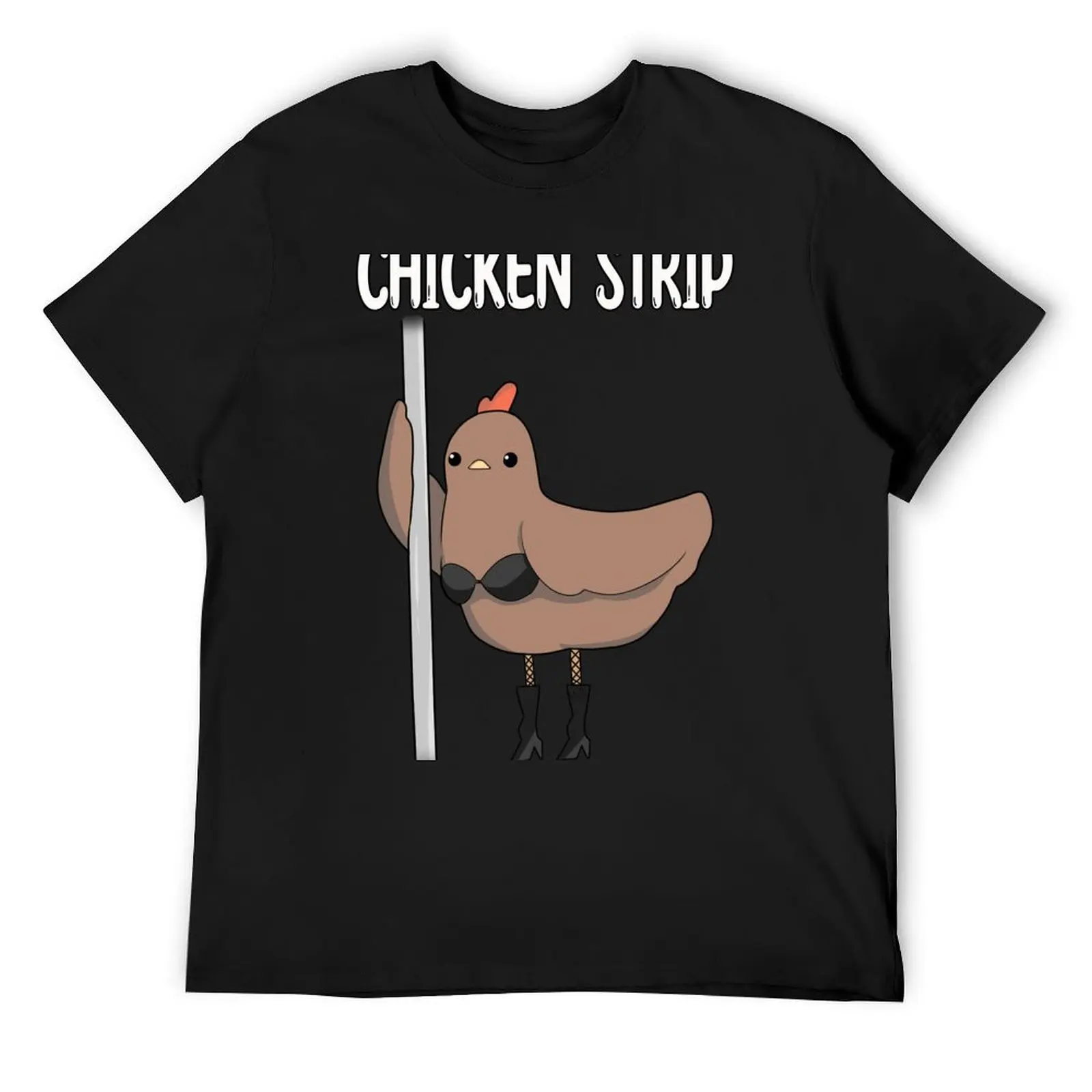 

Funny Chicken Strip Cute Hen Birb Pun T-Shirt animal prinfor boys graphic tee shirt cotton graphic tees Men's t-shirt