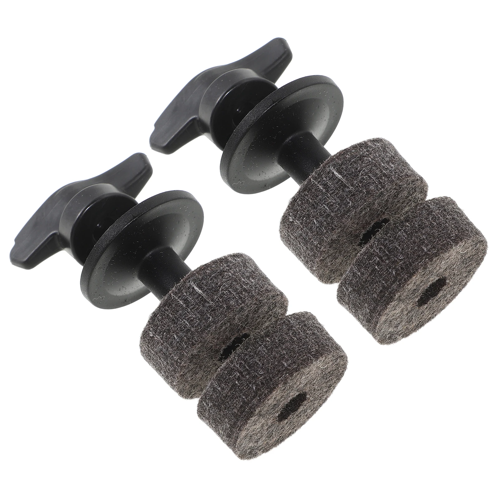 

2 set Cymbal Holder Attachment Durable Plastic Felt Water Resistant Versatile Compatible with Various Drums Adjustable for Drum