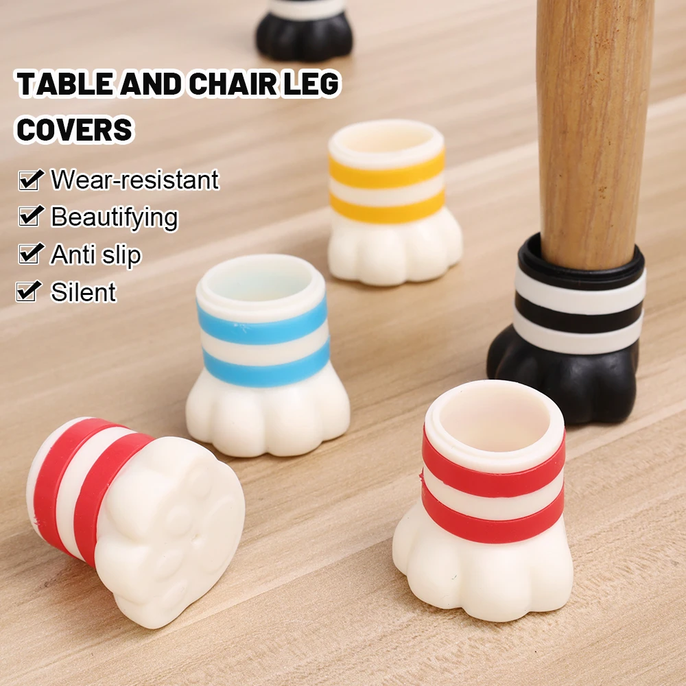 Elastic Cat Claw Chair Foot Protection Cover Silicone Home Non-slip Furniture Soft Table Foot Mat Table Legs Floor Protector Pad