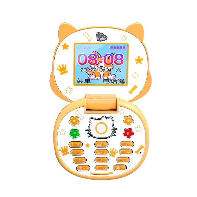 Anime Cartoon Shiba Inu telefon z klapką F80 dwie karty Kawaii z klapką telefon dla dzieci Mini przycisk telefon dzieci prezenty na Halloween