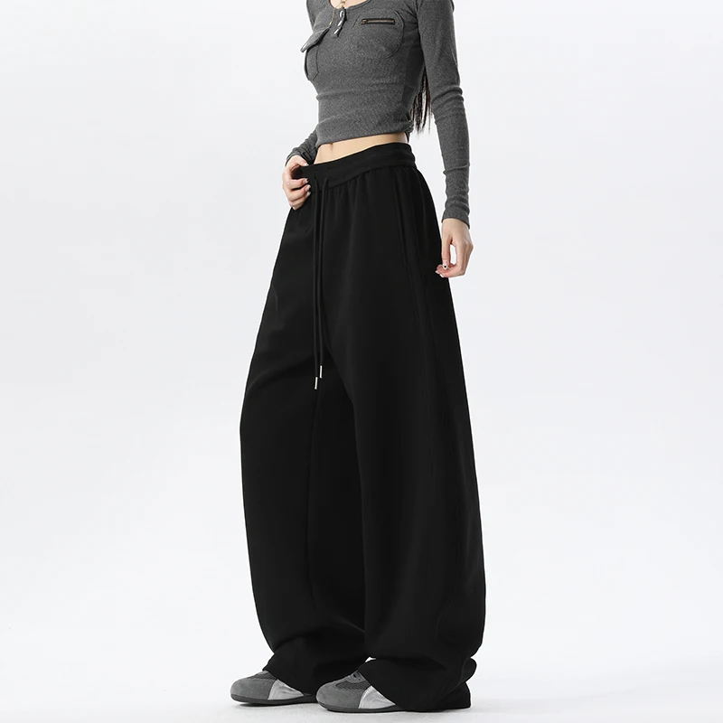 

Men's Banana Pants Plus Size Summer Loose Drapey Wide Leg Trousers Elastic Waist Drawstring Solid Breathable Casual Bottoms 5XL