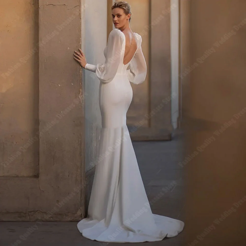 Vestidos De novia sexis con escote en V profundo para mujer, Vestidos De novia De satén Vintage, longitud para fregar, Vestidos De fiesta De princesa personalizados