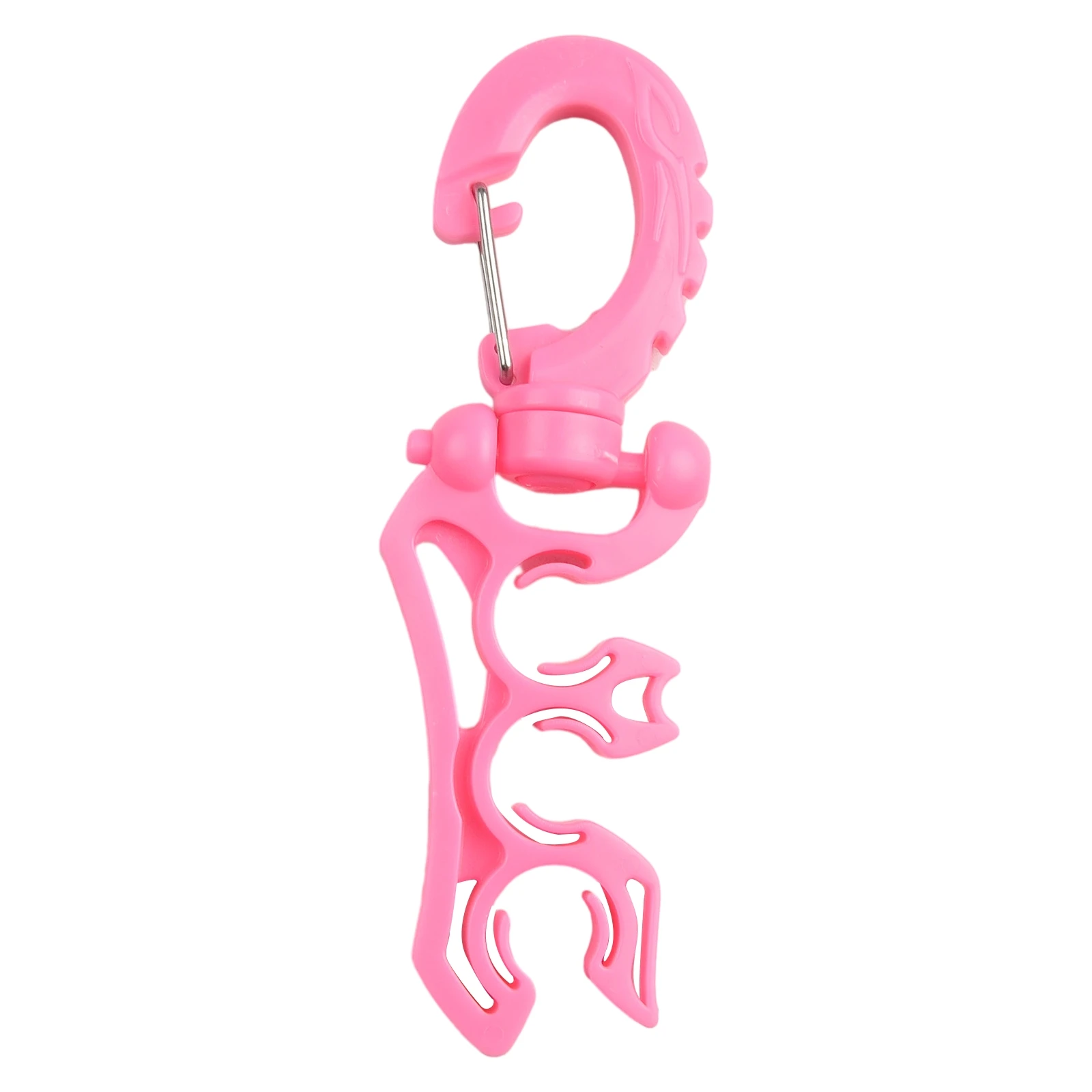 Dive Hose Clip with Quick Release Mechanism for BCD Mounting 304 Metal and Hard Plastic Design for Underwater Safety