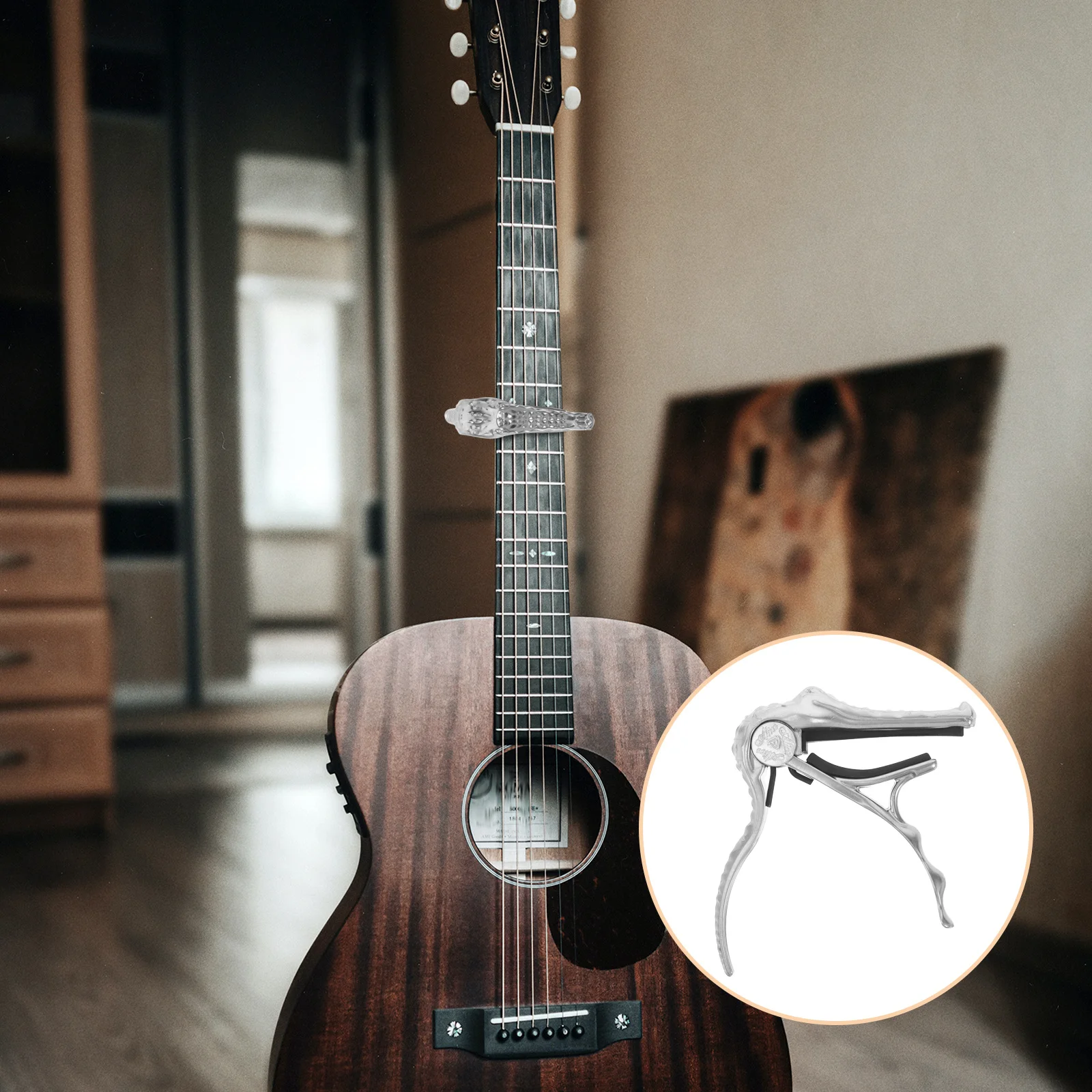 

Guitar Capo Metal Alligator Head Clip Folk Classical Capo for Acoustic Electric Guitar Accessories Stable Clamp Replacement