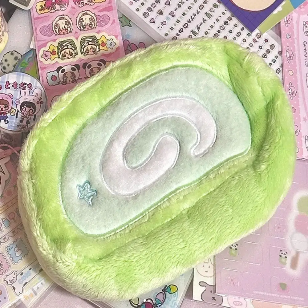 Estuche para lápices de papelería creativo, estuche para lápices de felpa, bonito estuche para lápices en rollo suizo de gran capacidad para estudiantes