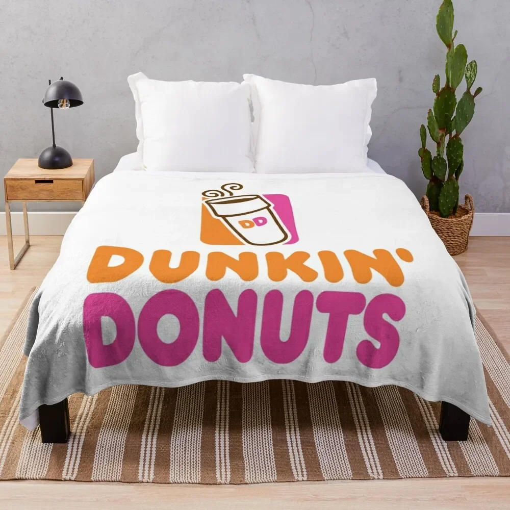

DUNKIN DONUTS Throw Blanket Ultra Soft Flannel Fleece Blanket for All Seasons