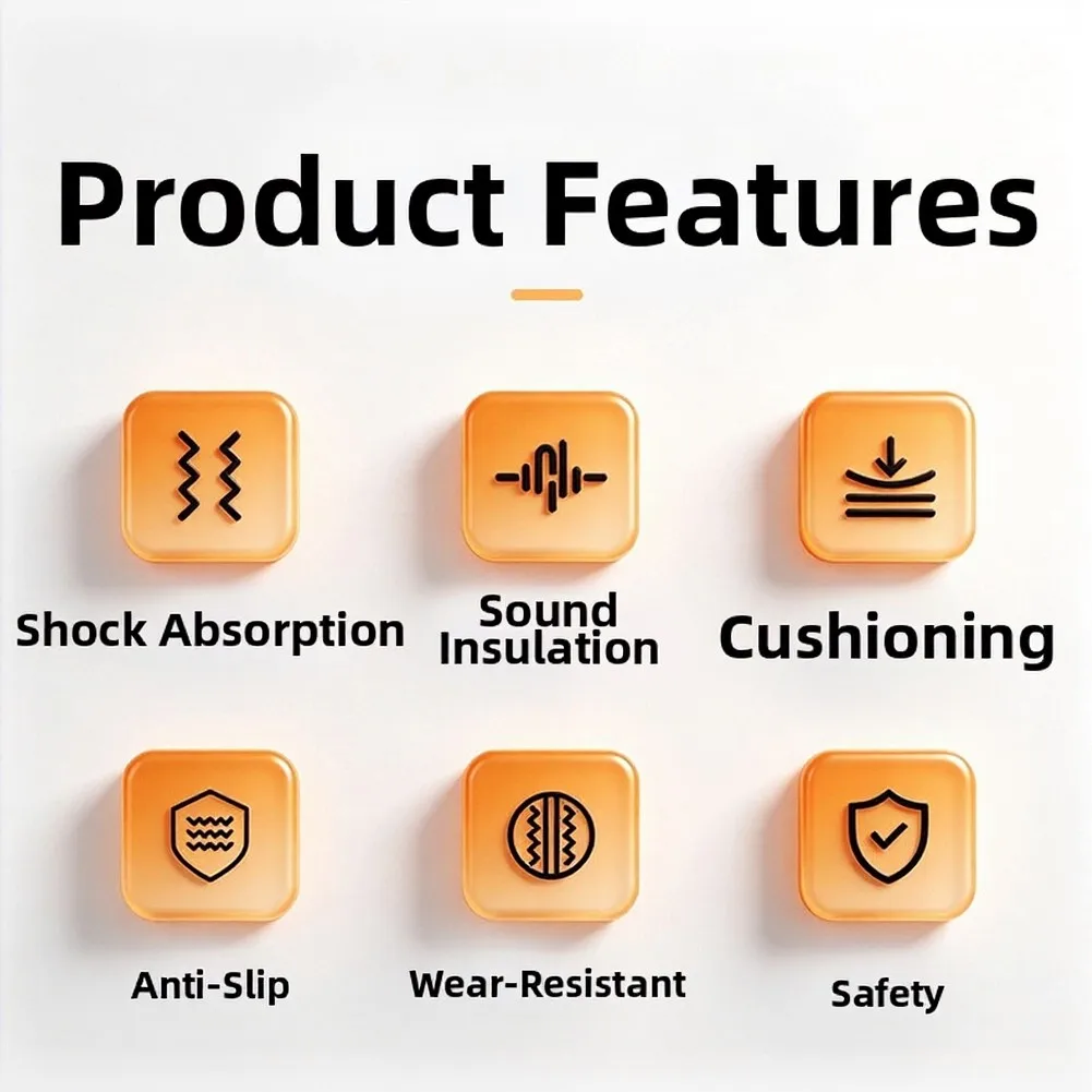 Air Conditioner Vibration Pads Rubber Noise Reduction Pads for Outdoor AC Unit 26mm Thick Load Capacity Over 200 lbs