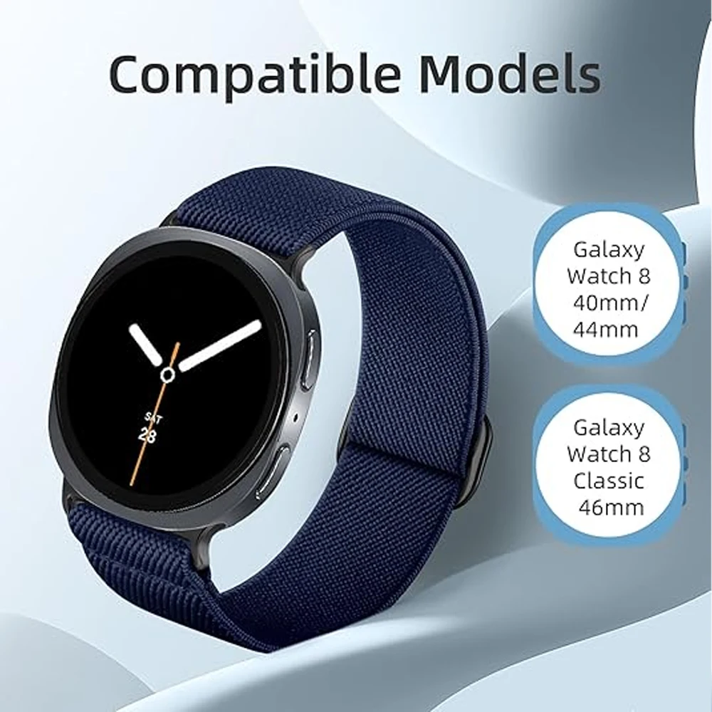 Scrunchie حزام لسامسونج غالاكسي 2026 8 44 مللي متر 40 مللي متر 46 مللي متر مطاطا النايلون الرياضة سوار المعصم كوريا غالاكسي ساعة 8 الفرقة الكلاسيكية #3