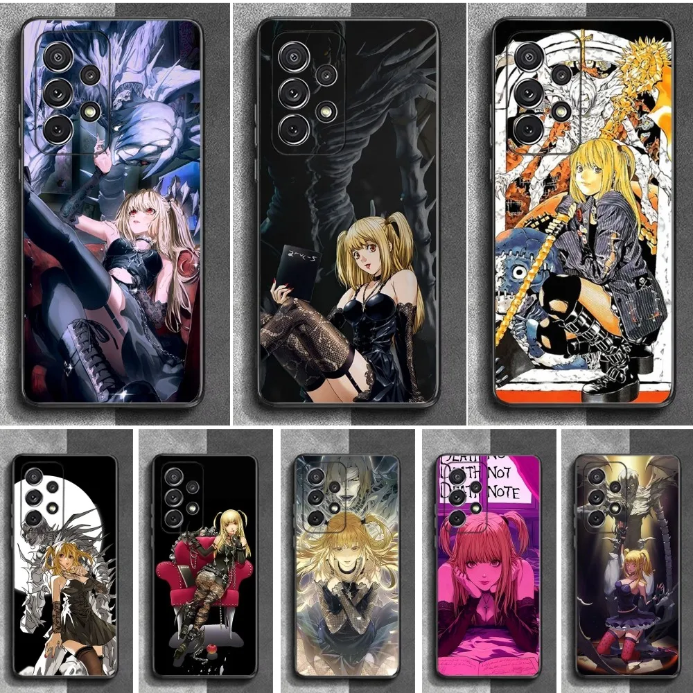 Amane D-Death Misa NoteS-S Phone Case For Samsung S24,23,22,30,21,10,9,Ultra,Plus,Lite,FE,Soft Silicone Black Cover