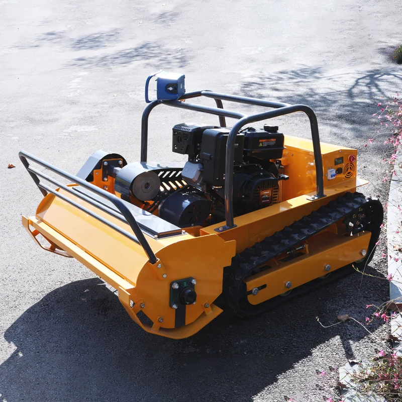Customized Self-Powered Remote Control Flail Lawn Mower - 800-1200mm Cutting Width High-Power Garden Cutter
