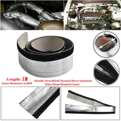 Manguito de protección térmica de Metal, cubierta de manguera de alambre aislado, tubo de envoltura, manga de aislamiento térmico, accesorios de coche, 12mm, 1M