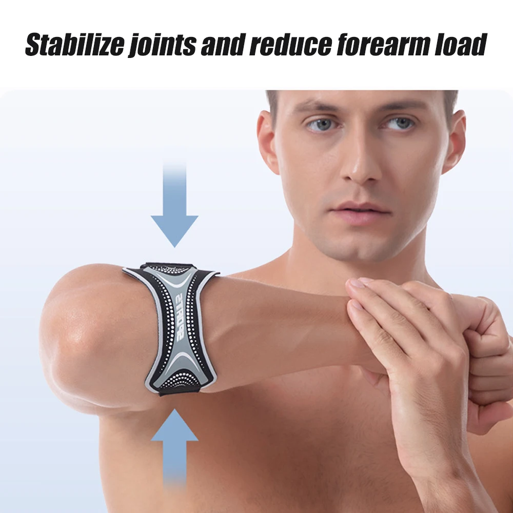 1/2 Stück Ellenbogenbandage für Tennis- und Golfer-Ellenbogen, verstellbarer Kompressions-Ellenbogengurt mit Polsterunterstützung für Männer und Frauen, Sport, Fitness – Detail 4