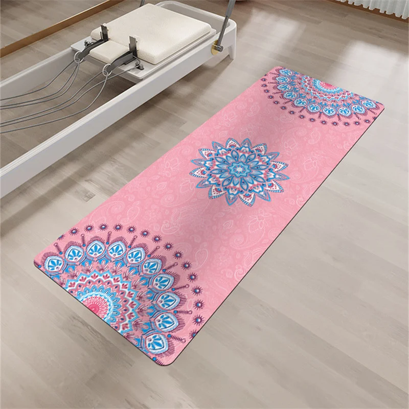 Suede Printed Yoga Mat Rubber Yoga Mat Foldable Anti Slip Wear-resistant Fitness mat Ultra-thin Folding Cushion 68/80cm*1.5mm - view 4