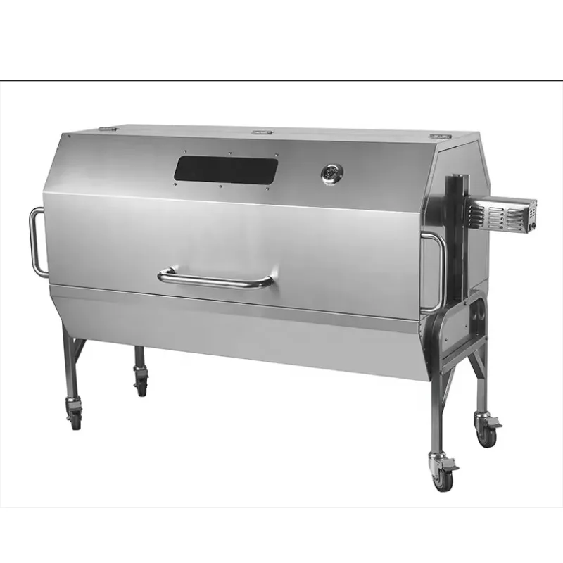 Piezoelectric Ignition BBQ Grills for Whole Pig Lamb Spit Fully Automatic Butane Outdoor Portable Adjustable Height Commercial